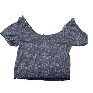 American Eagle Outfitters Navy Floral Blouse